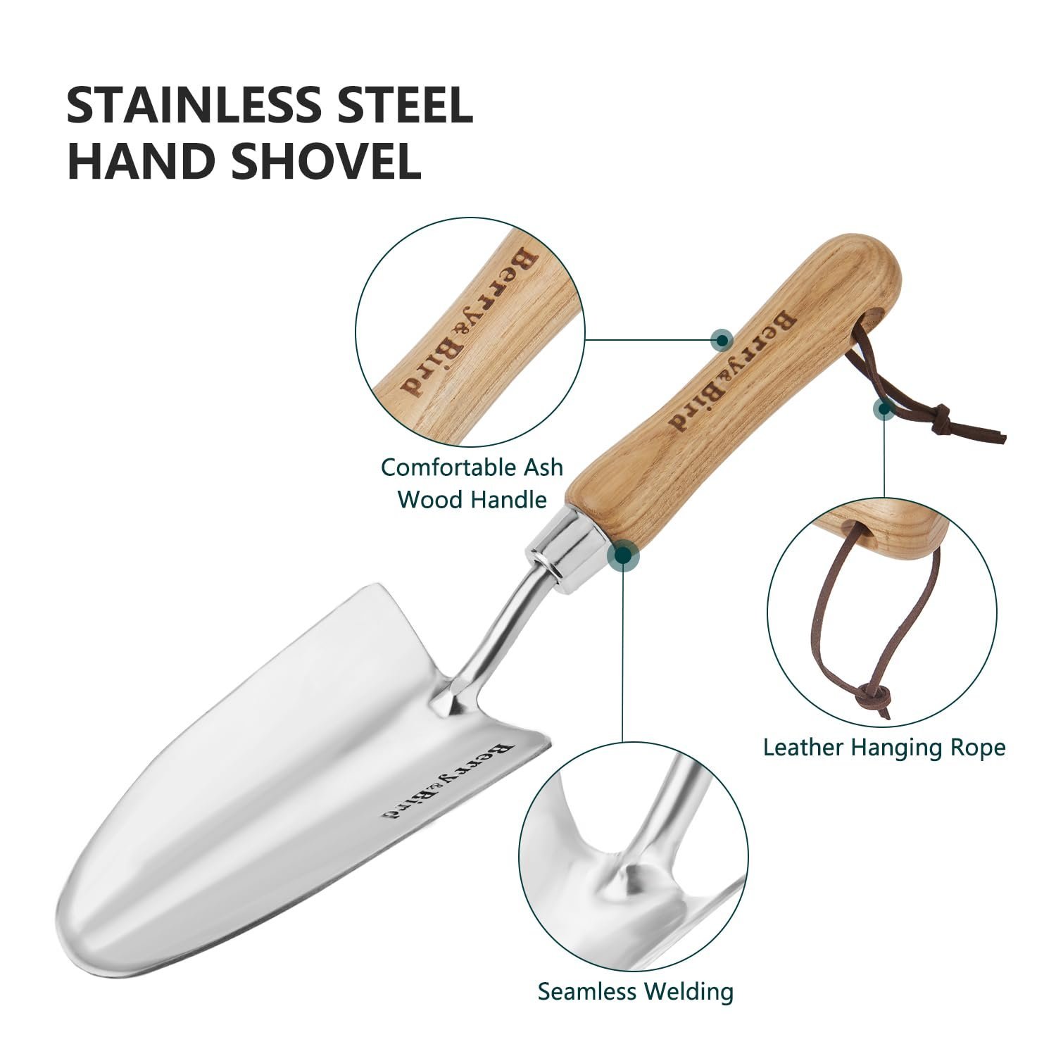 Stainless Steel Trowel: Premium Wood Handle