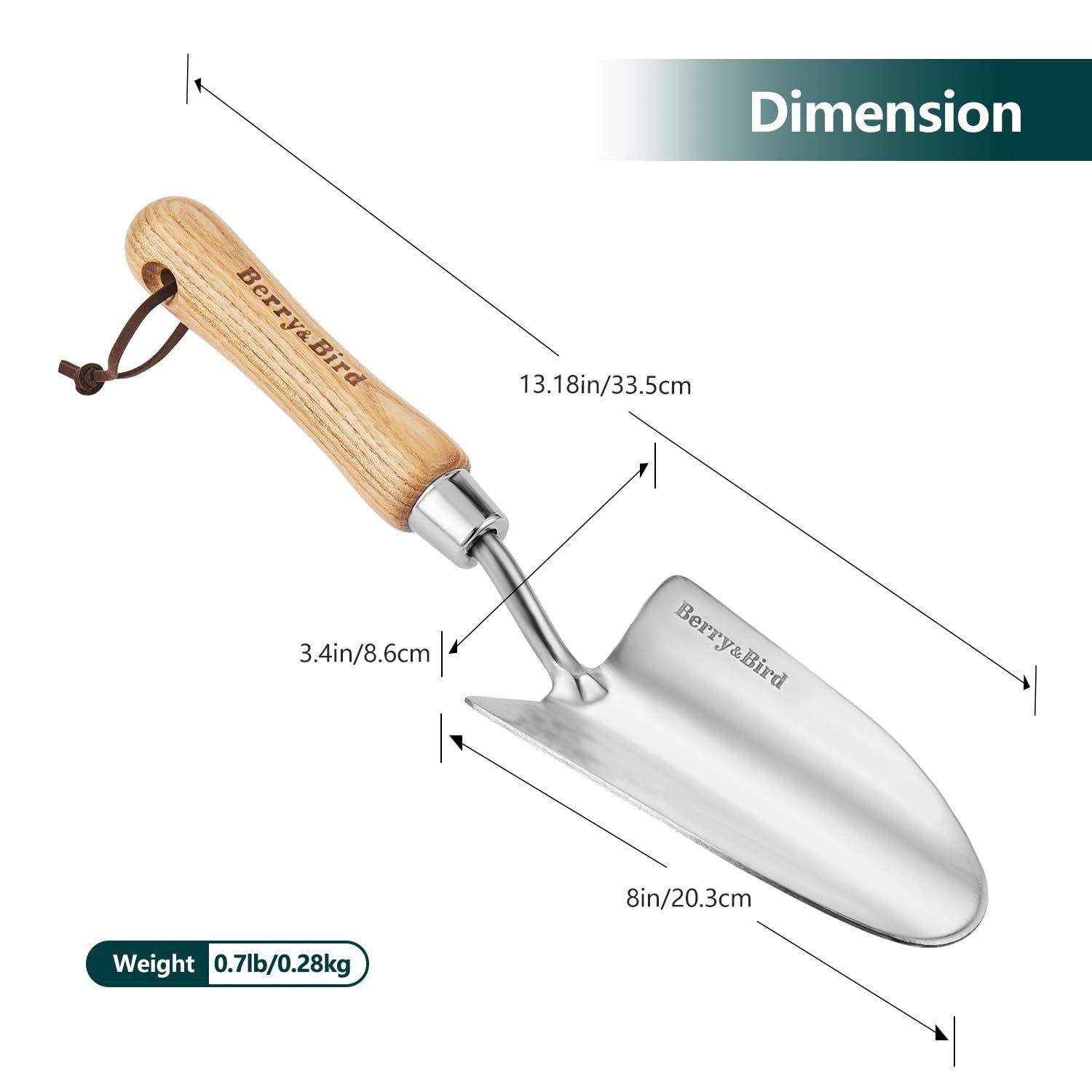 Stainless Steel Trowel: Premium Wood Handle
